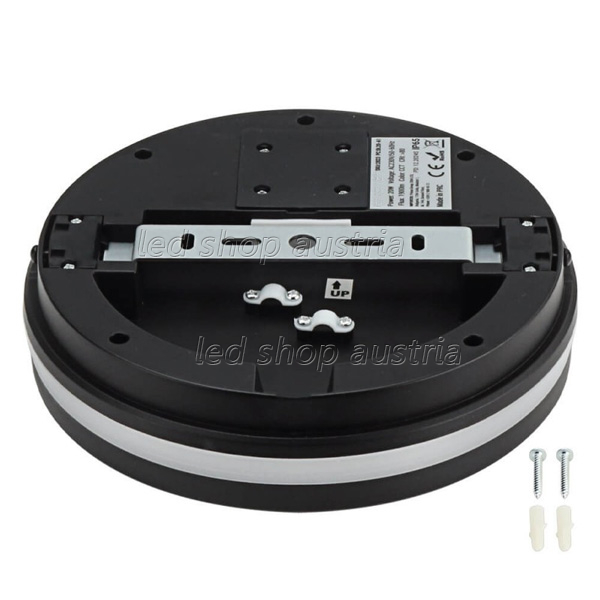 20W LED Deckenleuchte schwarz für Außenbereich CCT IP65