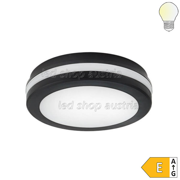 20W LED Deckenleuchte schwarz für Außenbereich CCT IP65