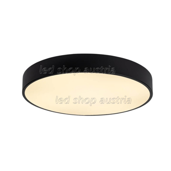 30W LED Deckenleuchte rund schwarz warmweiß