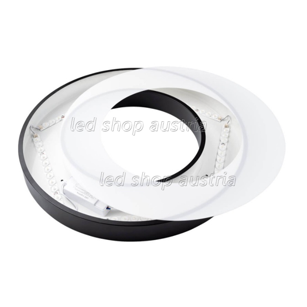 36W LED Deckenleuchte Design rund schwarz neutralweiß