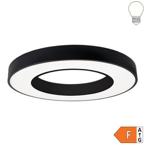 36W LED Deckenleuchte Design rund schwarz neutralweiß