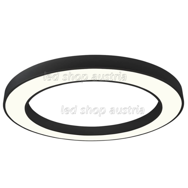 64W LED Deckenleuchte Design rund schwarz neutralweiß