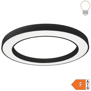 64W LED Deckenleuchte Design rund schwarz neutralweiß