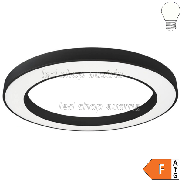 64W LED Deckenleuchte Design rund schwarz neutralweiß