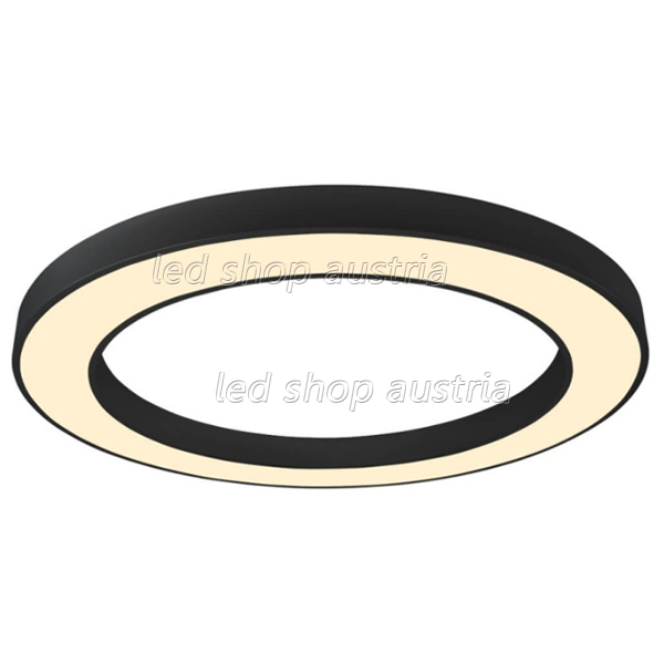 64W LED Deckenleuchte Design rund schwarz warmweiß