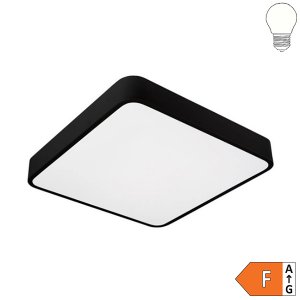 30W LED Deckenleuchte quadratisch schwarz neutralweiß
