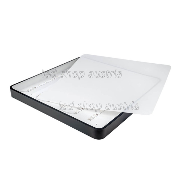 64W LED Deckenleuchte quadratisch schwarz neutralweiß