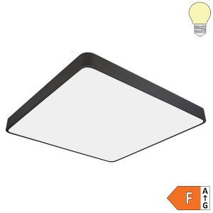 64W LED Deckenleuchte quadratisch schwarz warmweiß