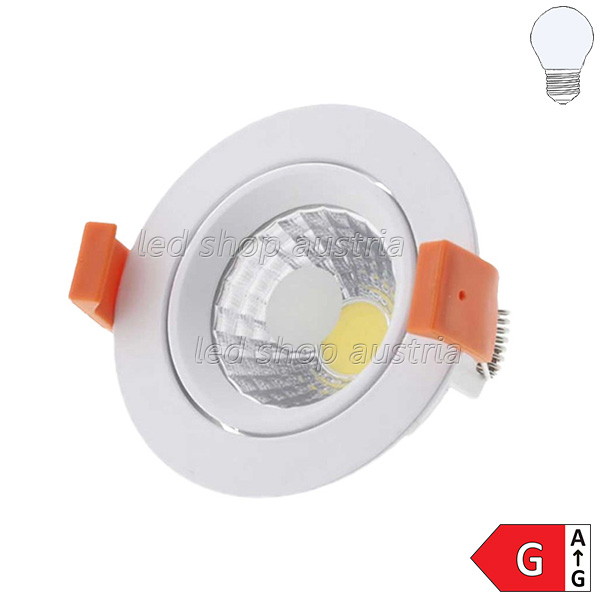 8W LED Downlight rund schwenkbar inkl. Trafo kaltweiß
