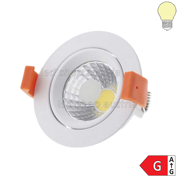 8W LED Downlight rund schwenkbar inkl. Trafo warmweiß