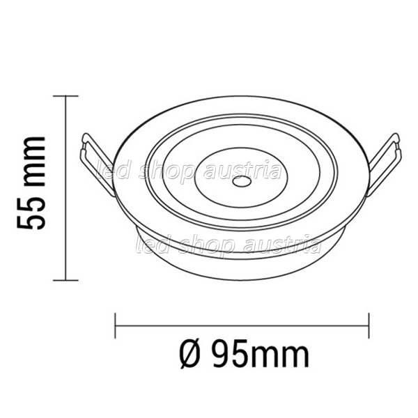 8W LED Downlight rund schwenkbar inkl. Trafo Edelstahl kaltweiß