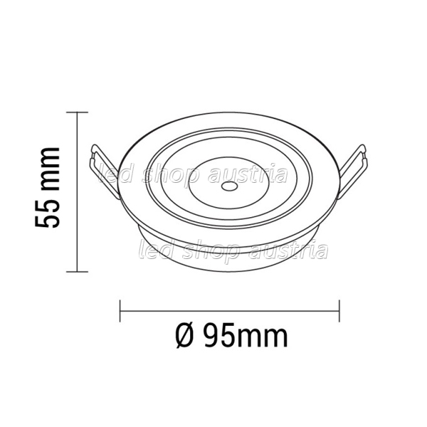 8W LED Downlight rund schwenkbar inkl. Trafo neutralweiß
