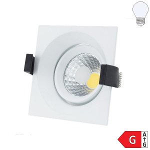 8W LED Downlight quadratisch schwenkbar inkl. Trafo kaltweiß