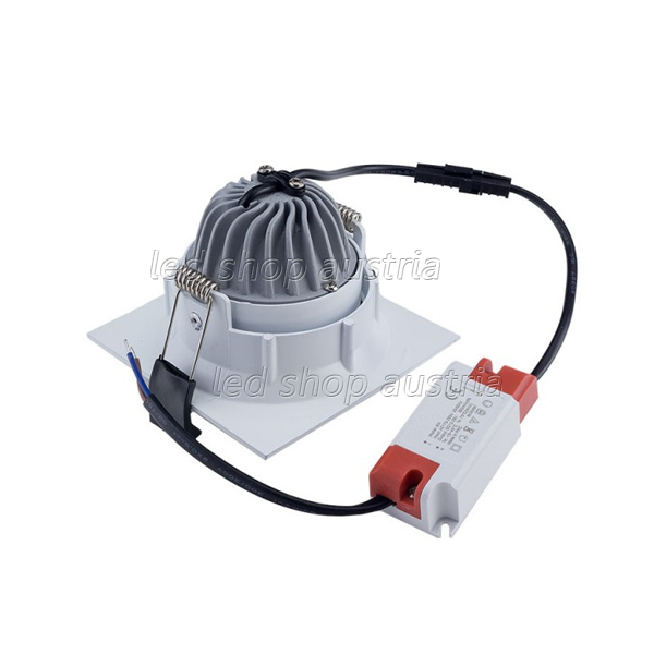 8W LED Downlight quadratisch schwenkbar inkl. Trafo warmweiß