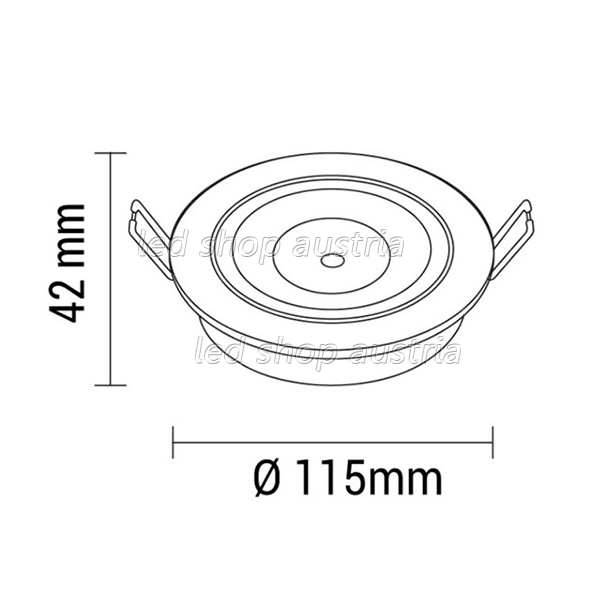 12W LED Downlight rund schwenkbar inkl. Trafo kaltweiß