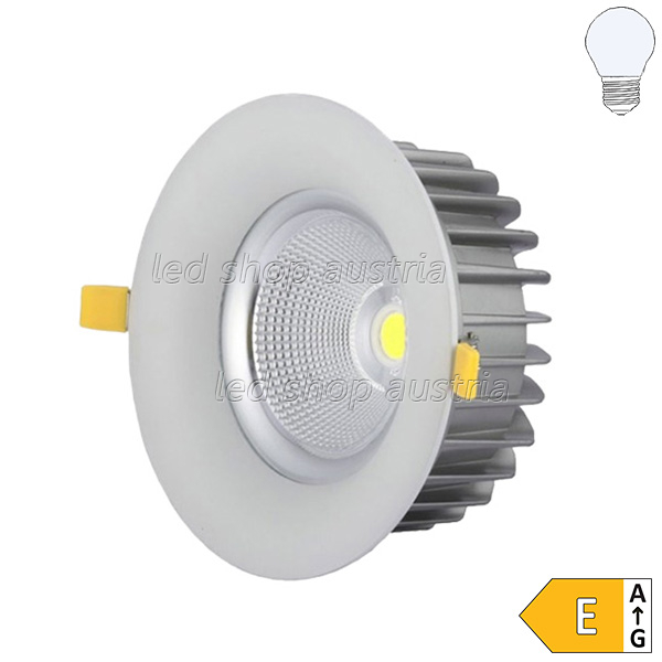 40W LED Downlight rund 60° inkl. Trafo TÜV kaltweiß