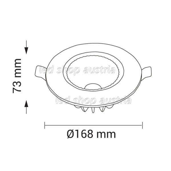 15W LED Downlight rund 145° inkl. Trafo TÜV warmweiß