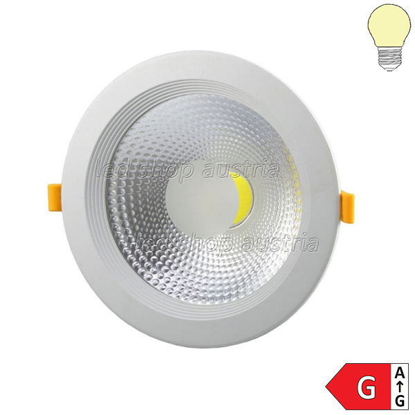 20W LED Downlight rund inkl. Trafo TÜV warmweiß