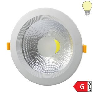 30W LED Downlight rund inkl. Trafo TÜV warmweiß