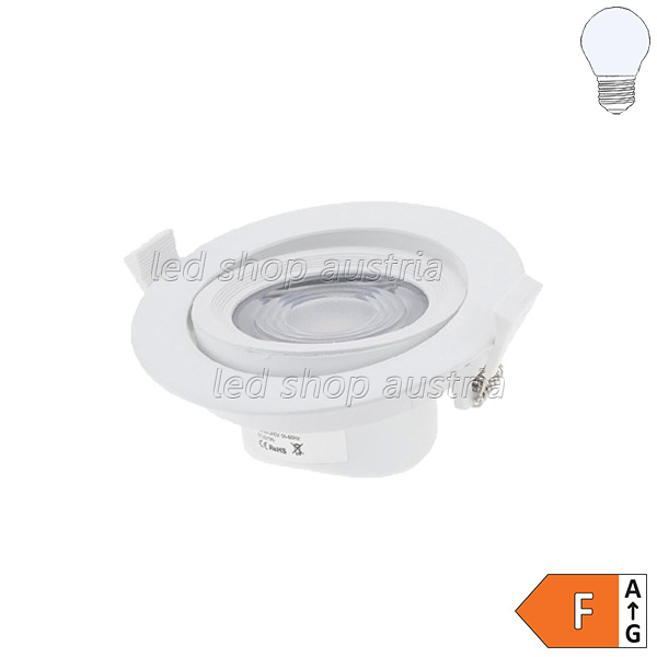 10W LED SMD Downlight rund schwenkbar inkl. Trafo kaltweiß