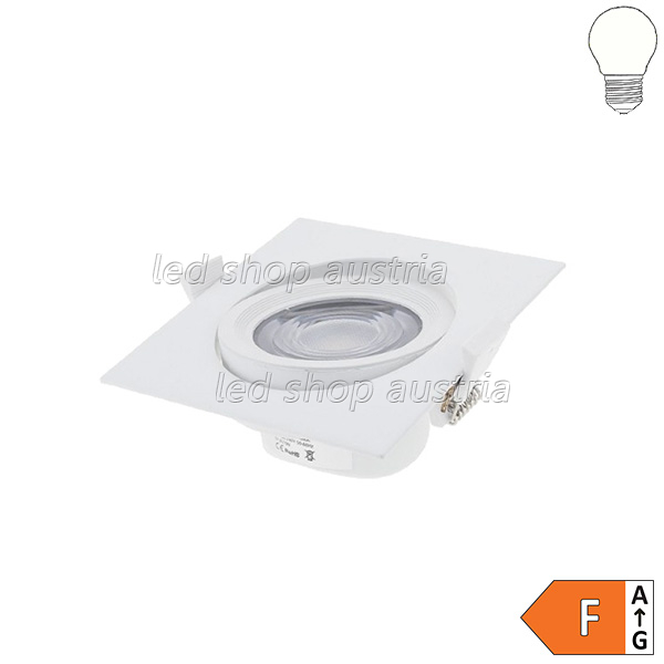 10W LED SMD Downlight quadratisch schwenkbar inkl. Trafo neutralweiß