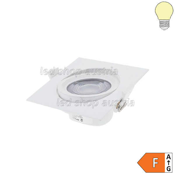 10W LED SMD Downlight quadratisch schwenkbar inkl. Trafo warmweiß