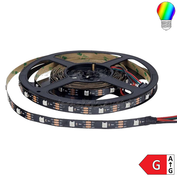 LED Strip DIGITAL 30SMD/m 5VDC 8W/m 5m Rolle RGB