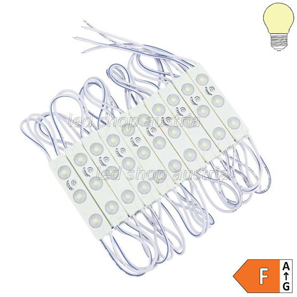 12V LED SMD 2835 Modul 1W IP65 SET 20Stk warmweiß