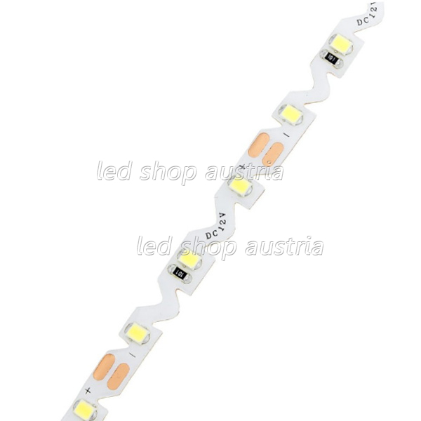 60SMD/m 7,2W/m 12V LED S-Streifen 2835 5m spritzwassergeschützt kaltweiß