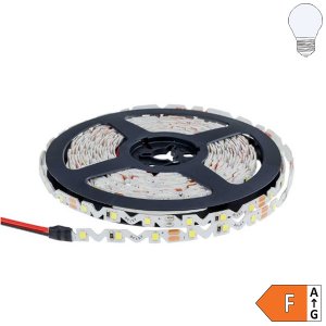 60SMD/m 7,2W/m 12V LED S-Streifen 2835 5m spritzwassergeschützt kaltweiß