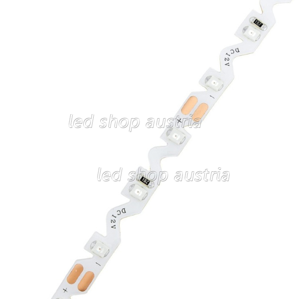 60SMD/m 7,2W/m 12V LED S-Streifen 2835 5m spritzwassergeschützt rot