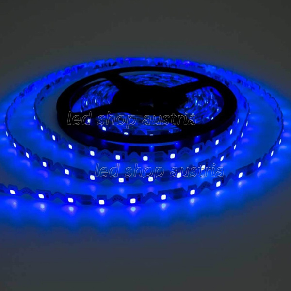 60SMD/m 7,2W/m 12V LED S-Streifen 2835 5m spritzwassergeschützt blau