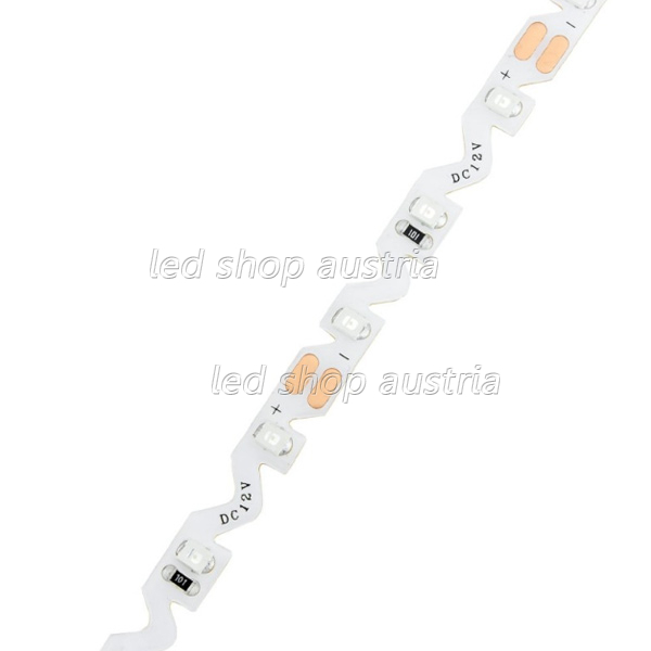 60SMD/m 7,2W/m 12V LED S-Streifen 2835 5m spritzwassergeschützt grün