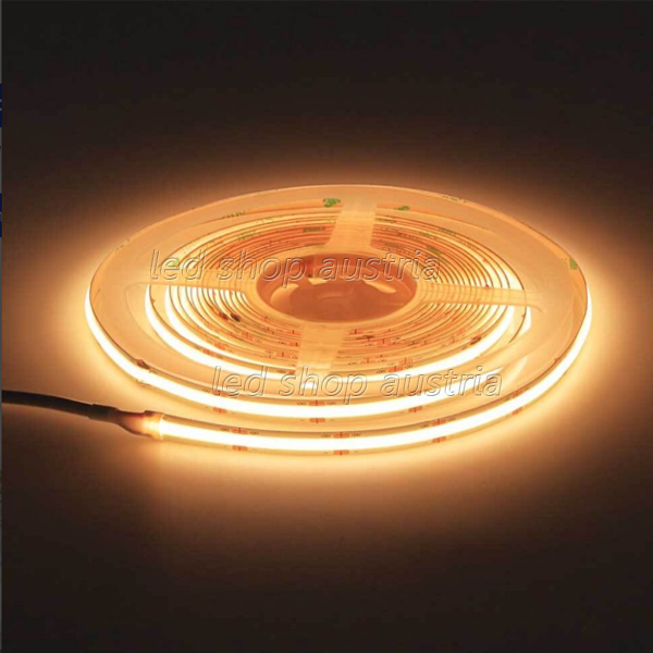 LED COB Strip 24V 320SMD/m 10W/m CRI90+ 5m selbstklebend warmweiß