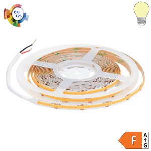 LED COB Strip 24V 320SMD/m 10W/m CRI90+ 5m selbstklebend warmweiß