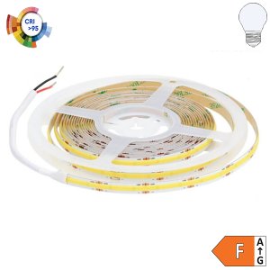 LED COB Strip 24V 512SMD/m 12W/m CRI90+ 5m selbstklebend kaltweiß