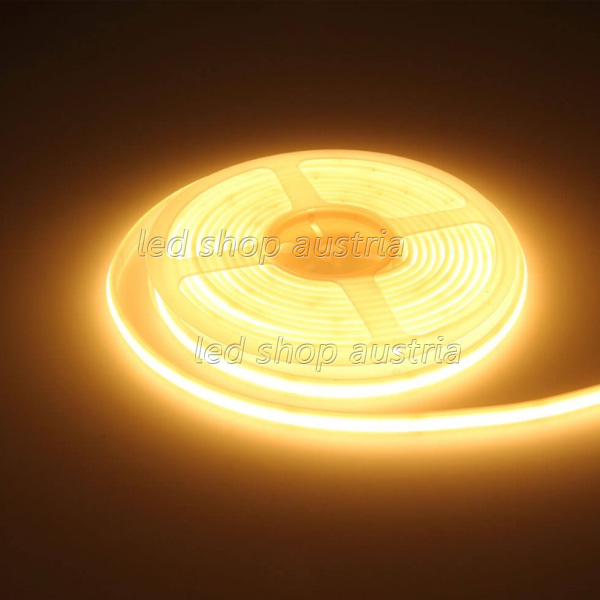 (Bild für) LED COB Streifen 320SMD/m 10W/m spritzwassergeschützt 5m warmweiß