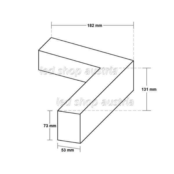 8W Eck- Modul für Linearleuchte Direktmontage silber neutralweiß