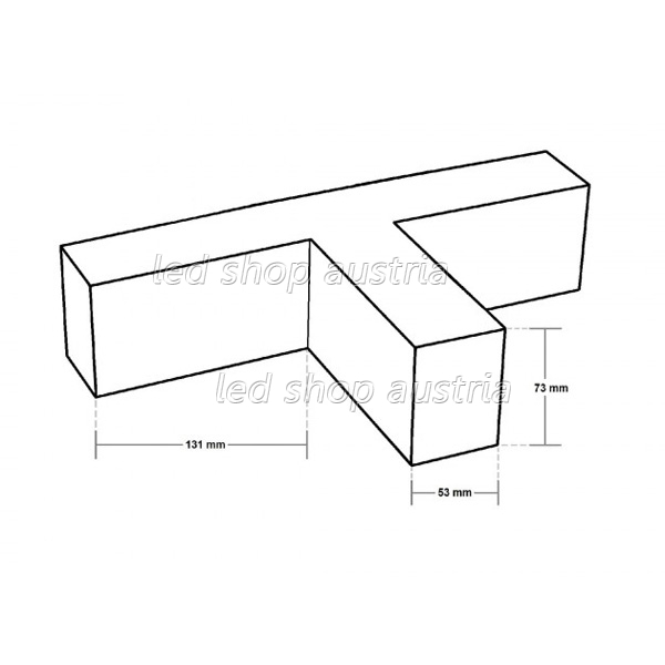 12W T- Modul für Linearleuchte Direktmontage schwarz neutralweiß