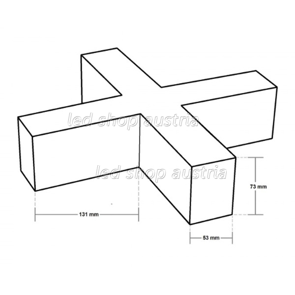 15W Kreuz- Modul für Linearleuchte Direktmontage schwarz neutralweiß