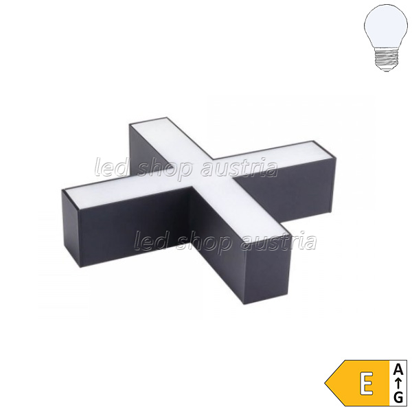 20W X-Verbinder für Linearleuchte Slim Professional schwarz kaltweiß