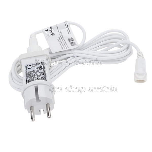 Lichterkette weiß inkl. LED Birnen 10Stk. 8 Meter IP65 warmweiß