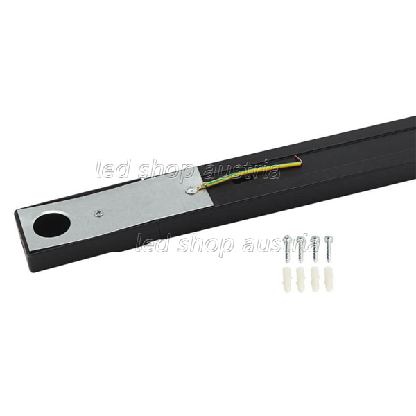 1 Ph. Stromschiene für LED Schienenstrahler sschwarz 198cm