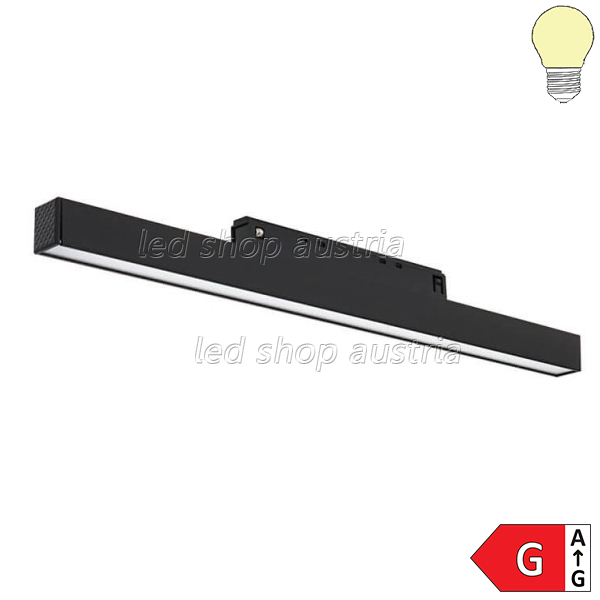 10W LED Leuchte 30cm für 48V Stromschiene Magnetic Line R15 schwarz warmweiß