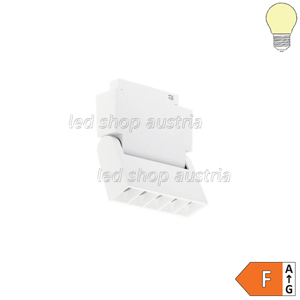 10W LED Strahler 5-flammig schwenkbar für 48V Stromschiene Magnetic Line R35 weiß warmweiß
