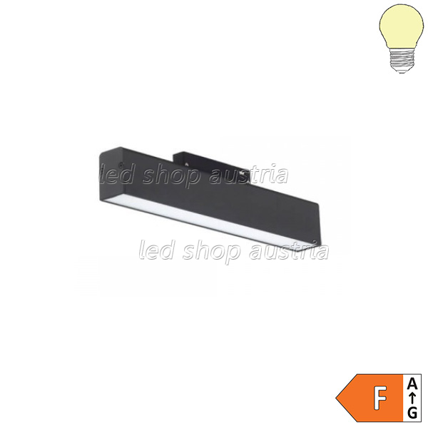 12W LED Leuchte 30cm für 48V Stromschiene Magnetic Line R35 dimmbar schwarz warmweiß