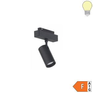 12W Schienenspot für 48V Stromschiene Magnetic Line R35 dimmbar schwarz warmweiß