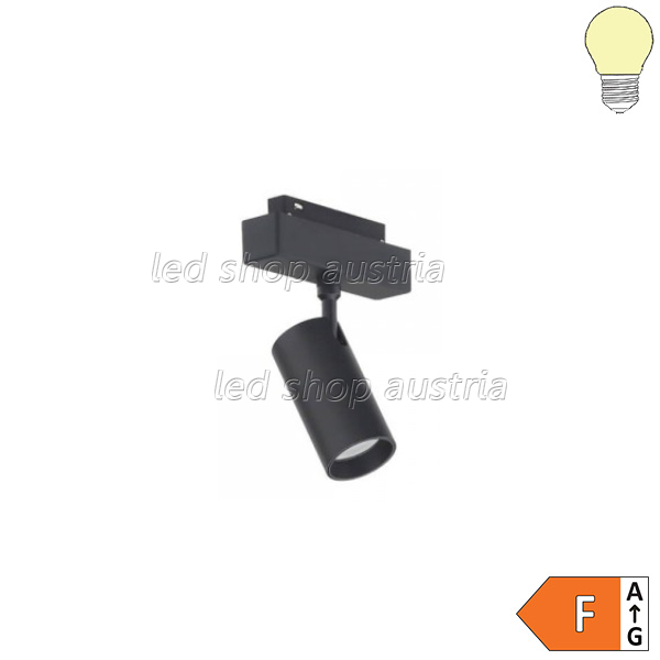 12W Schienenspot für 48V Stromschiene Magnetic Line R35 dimmbar schwarz warmweiß