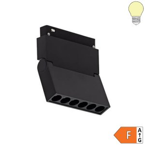 9W LED Strahler schwenkbar für 48V Stromschiene Magnetic Line R20 schwarz warmweiß