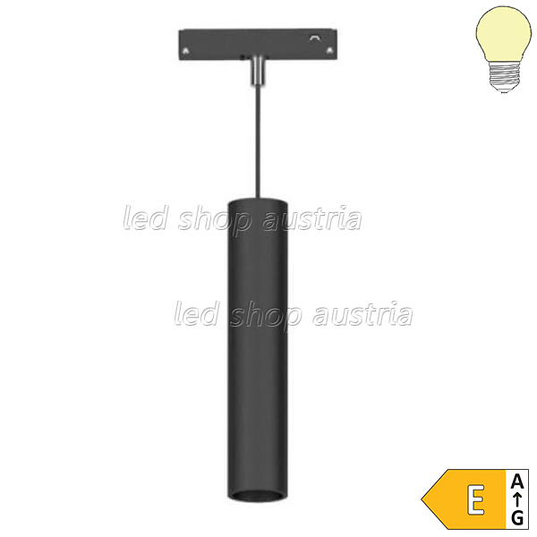 5W LED Pendelleuchte für 48V Stromschiene Magnetic Line R20 schwarz warmweiß